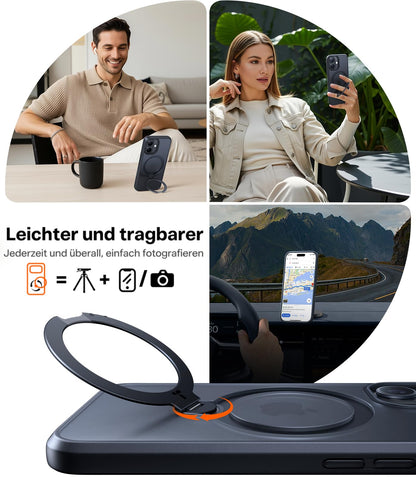 TORRAS Ostand Q3 Spin Hülle für iPhone 17 mit 360° MagSafe Ständer
