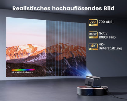Smart Beamer 4K Full HD Netflix Dolby Audio – Dunkelgrau