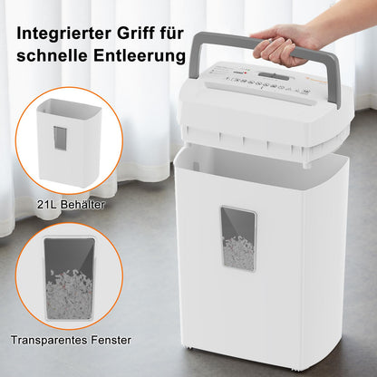 Bonsaii C275-B Aktenvernichter Mikroschnitt P4 – 10 Blatt