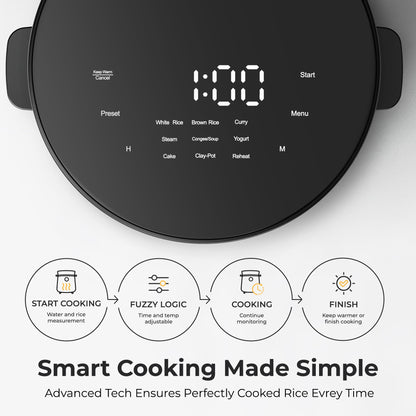 TOKIT Reiskocher Mini Multikocher – 1.5L Edelstahl für 1-2 Personen