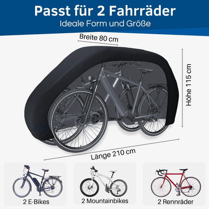 HiLo sports Fahrradabdeckung Heckträger 2 Fahrräder – 6m Seil