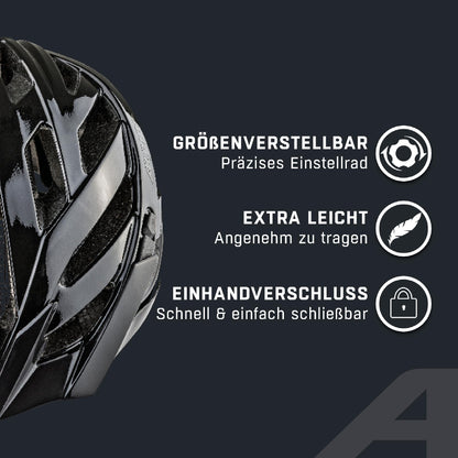 ALPINA Panoma Classic Touren-Fahrradhelm Black Gloss S (52-57 cm)