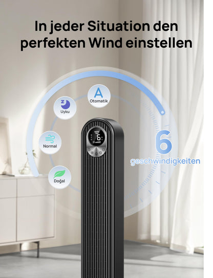 Dreo Smart 20dB Turmventilator – Leiser, Sprachsteuerung