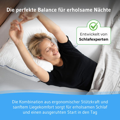 inSPIRO Kopfkissen 80x80 Premium – Ergonomisches Nackenstützkissen