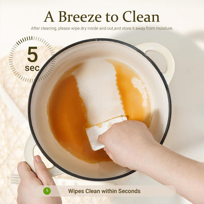 Overmont Emaille Gusseisen Bräter Schmortopf - 26cm Weiss Backofen