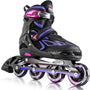 2PM SPORTS Inline Skates verstellbar Kinder Violett Grösse 34-37 mit Aluminiumrahmen