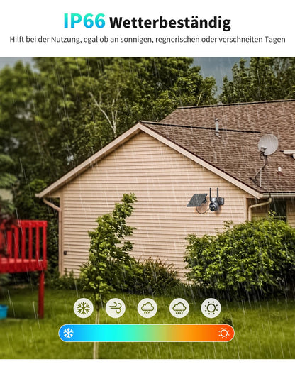 SEHMUA 4G LTE Solar Überwachungskamera Aussen 2K PTZ IP66