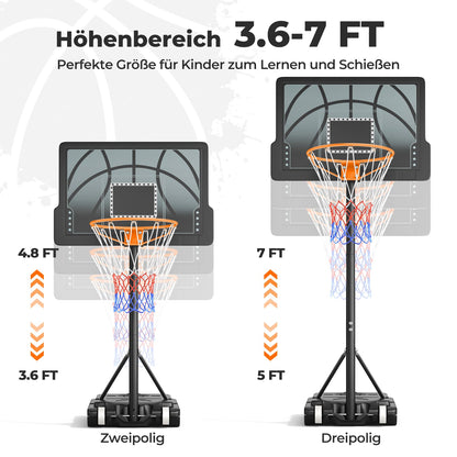 Yohood Basketballkorb Kinder outdoor höhenverstellbar - schwarz