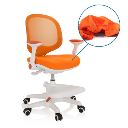 hjh OFFICE 736418 Kid Ergo Kinderstuhl Orange/Weiss