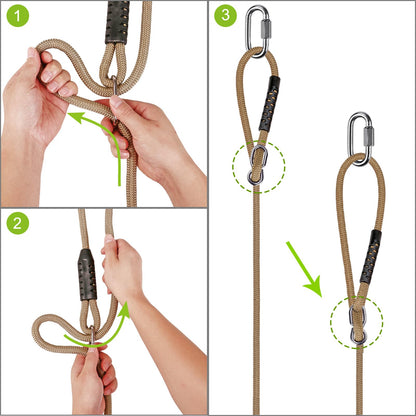 SELEWARE Kunststoff-Schaukelsitz Baumschaukel-Set – Schwarz 2er-Pack