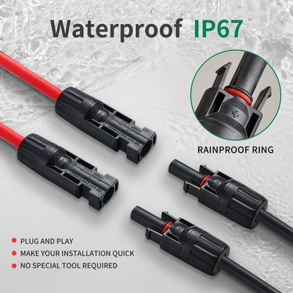 GENORTH Solarkabel Y-Verteiler 6 mm², 5 Paar, 40 A, 1000 V DC