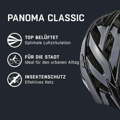 ALPINA Panoma Classic Touren-Fahrradhelm Black Gloss S (52-57 cm)