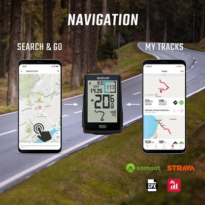 SIGMA ROX 4.0 SE GPS-Fahrradcomputer mit OVERCLAMP Butler, Schwarz