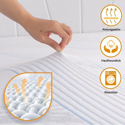 Sleremind Matratzen Topper 180x200 cm, 7 cm Gel-Memory-Schaum
