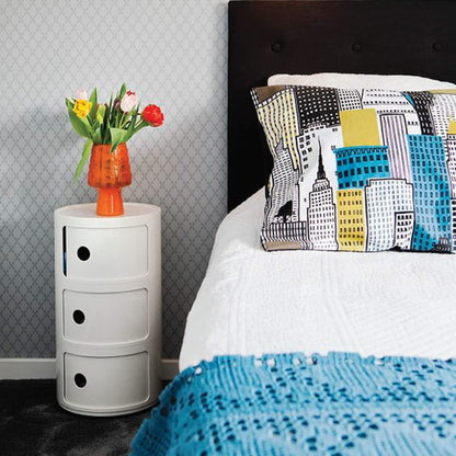 Kartell Componibile Aufbewahrungssystem - Weiss 3 Fächer