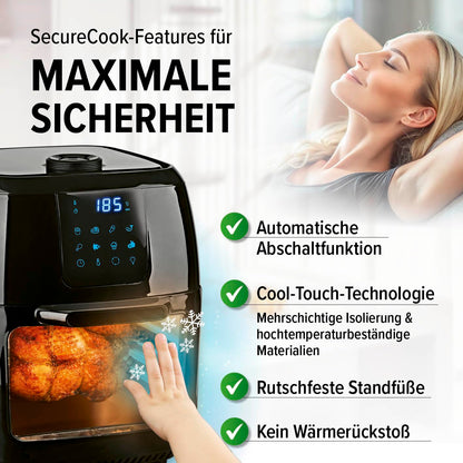 GOURMETmaxx XXL Heissluftfritteuse 9L - Digital
