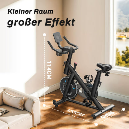 MERACH Heimtrainer Fahrrad Indoor Cycling – Leises, App-gesteuert, LCD-Monitor