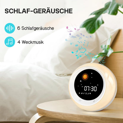 FiveHome Kinderwecker Schlaftrainer mit Nachtlicht und Soundmaschine