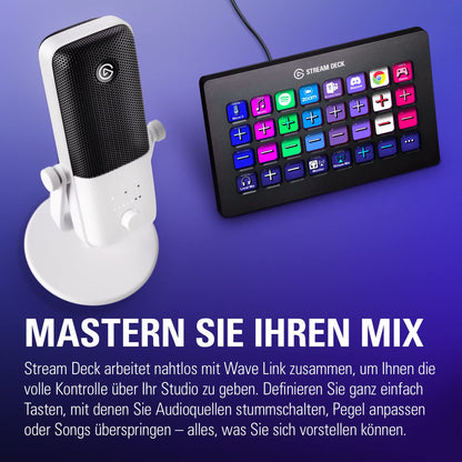 Elgato Wave:3 USB Kondensatormikrofon für Streaming - Weiss