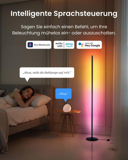 SwitchBot Matter RGBICWW LED Stehlampe Smart Home – Schwarz