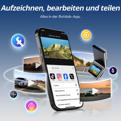 BOTSLAB G300H Plus 4K Dashcam vorne und hinten mit STARVIS 2 Sensor