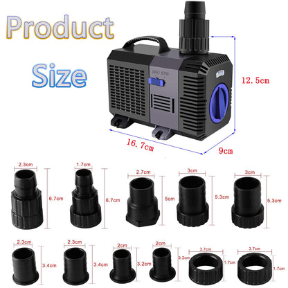 YAOBLUESEA Eco Teichpumpe 3000 l/h, 10 W, für Süss- und Meerwasser