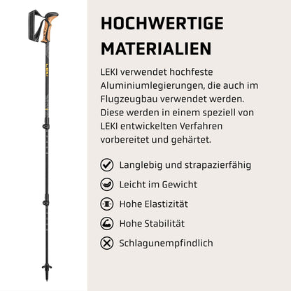 LEKI Khumbu Lite Wanderstöcke – ausziehbare Aluminium Stöcke