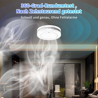 XINDUM Rauchmelder SM01 mit 10-Jahres-Batterie, 4er Set, weiss