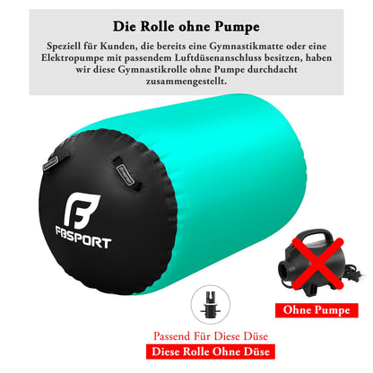 FBSPORT Air Roll Gymnastikrolle, aufblasbar, 100 x 60 cm