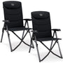 TIMBER RIDGE Campingstuhl 2er-Set, faltbarer Hochlehner bis 150 kg mit gepolsterter Sitzfläche und Tragetasche