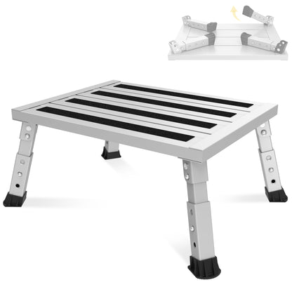 XARILK Aluminium Klapptritt Trittstufe - 3-stufig, Grau