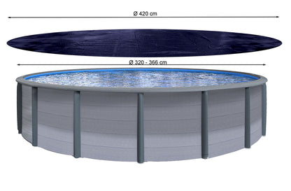 QUICK STAR Poolabdeckung rund Ø 420 cm, Solar & Winterplane