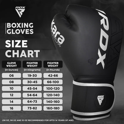 RDX Kara Boxhandschuhe Maya Hide Leder für Boxen, Muay Thai, MMA