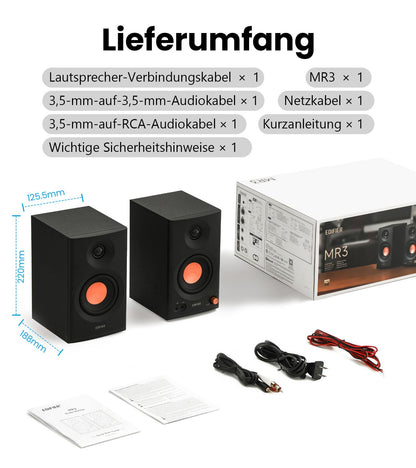 Edifier MR3 Kompakte Studio-Lautsprecher Bluetooth - Schwarz