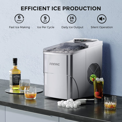 IceMaster Eiswürfelmaschine – Klare Eiswürfel, Selbstreinigend, Silber