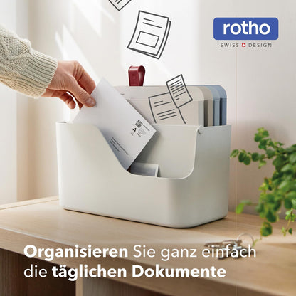 Rotho MyPaper Plus Inbox Dokumentenorganizer mit 4 Mappen, weiss