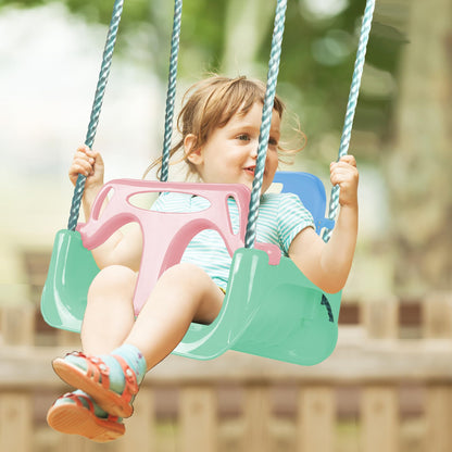 KINSPORY Kinderschaukel 3 in 1 Babyschaukel mitwachsend Hellgrün