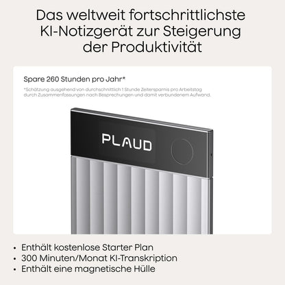 Plaud Note Pro KI-Diktiergerät mit Transkription und 50 h Aufnahme