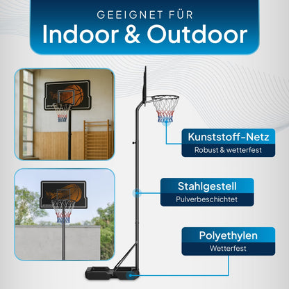 ArtSport Basketball Korbanlage höhenverstellbar 255-305 cm Outdoor