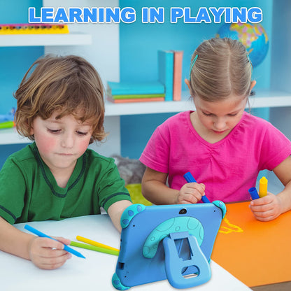 Ascrecem Kinder Tablet 7 Zoll Android Kindertablet 3-7 Jahre - blau