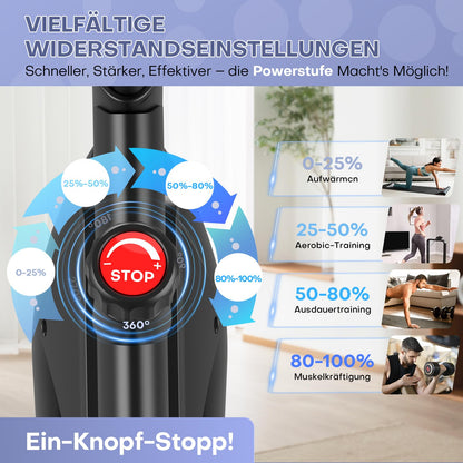 SLUNSE Leises Hometrainer Ergometer – Fitnessbike mit APP