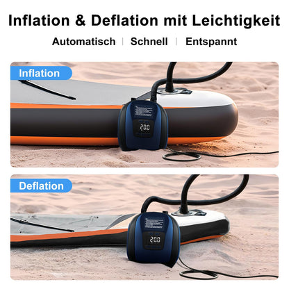 Furein WS-828 Elektrische SUP-Pumpe 20 PSI mit Auto-Off, Dark Blue