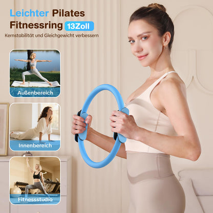 Vanlgs Pilates Set 13-teilig mit Ring, Ball und Widerstandsbändern