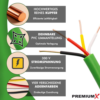 Premium X KNX Busleitung J-Y(ST) Yh 2x2x0,8 Eca - 100m
