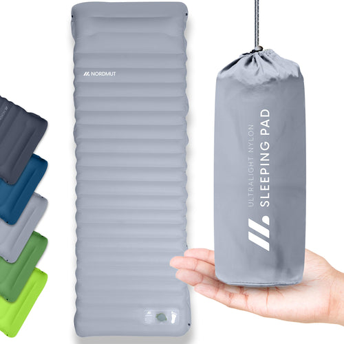 NORDMUT Selbstaufblasende Isomatte 10cm – Camping Grau