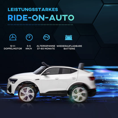 HOMCOM Audi E-tron 12V Kinder Elektroauto – Weiss