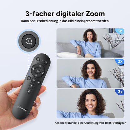 DEPSTECH DW50 Pro 4K UHD Webcam mit Mikrofon, Autofokus