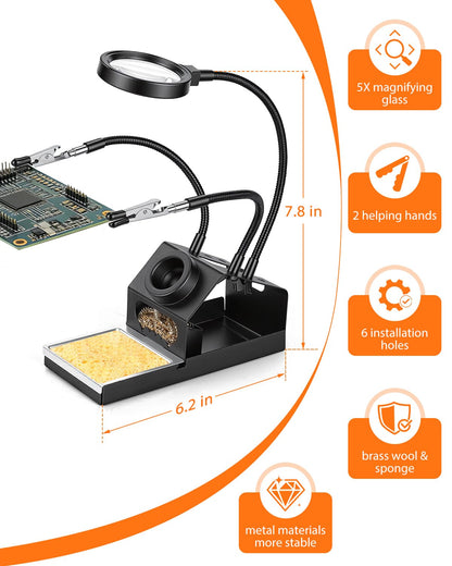 Aucanla Lötkolben Set 100W mit LCD-Anzeige und Temperaturregelung