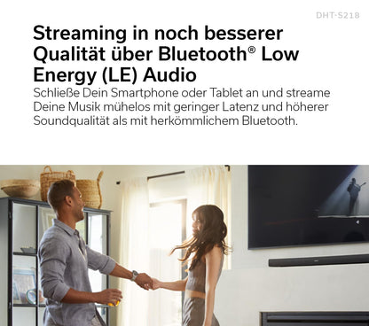 Denon DHT-S218 Soundbar mit Dolby Atmos & Subwoofer - Schwarz