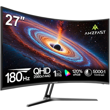 Amzfast AMZG27C1Q Curved Gaming Monitor – 27" QHD 180Hz